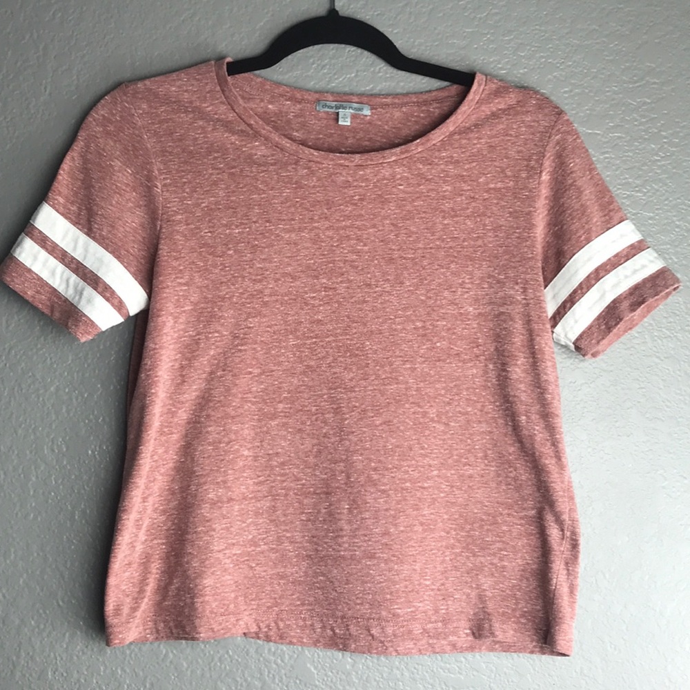 Charlotte Russe Short Sleeve Baseball T Shirt